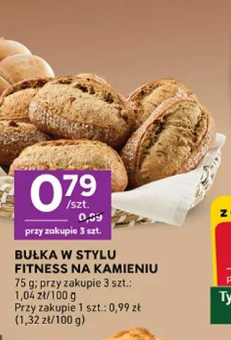 Bułka w stylu fitness na kamieniu