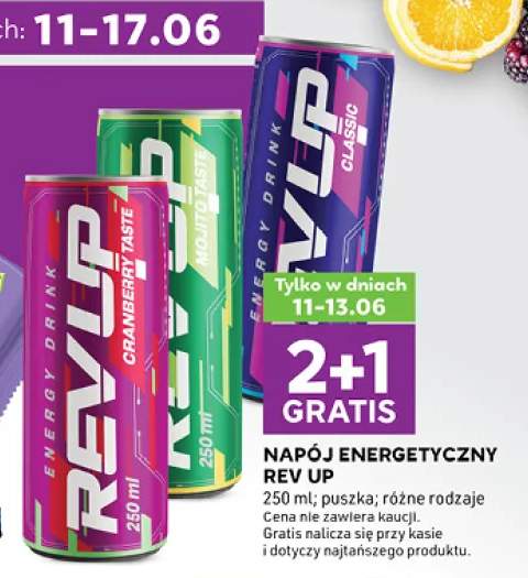 Napój energetyczny Rev Up Cranberry Taste +2 warianty
