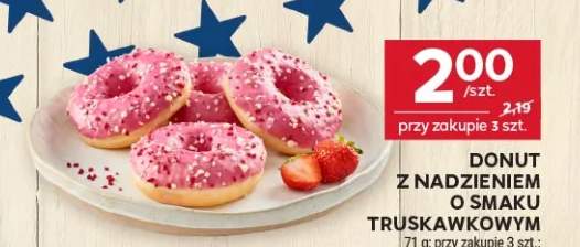 Donut z nadzieniem o smaku truskawkowym