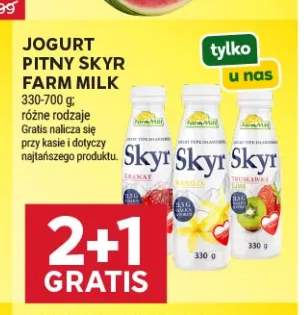 Jogurt pitny Skyr jagoda Farm Milk +2 warianty