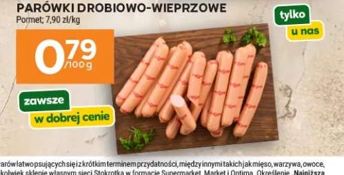 Parówki drobiowo-wieprzowe Pormet