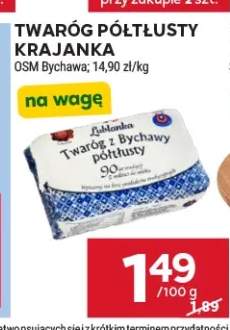 Twaróg półtłusty krajanka OSM Bychawa