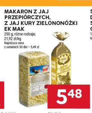 Makaron z jaj przepiórczych Ek Mak +1 wariant