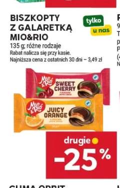 Biszkopty z galaretką Mio&Rio Sweet Cherry +1 wariant