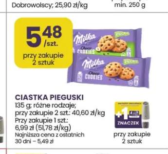 Ciastka Pieguski Milka z czekoladą +1 wariant