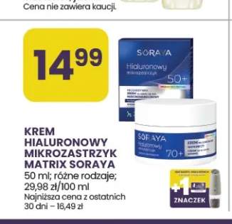 Krem hialuronowy mikrozastrzyk Matrix Soraya 50+ +1 wariant
