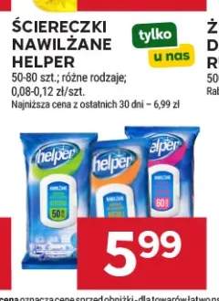 Ściereczki nawilżane Helper 50-80 szt