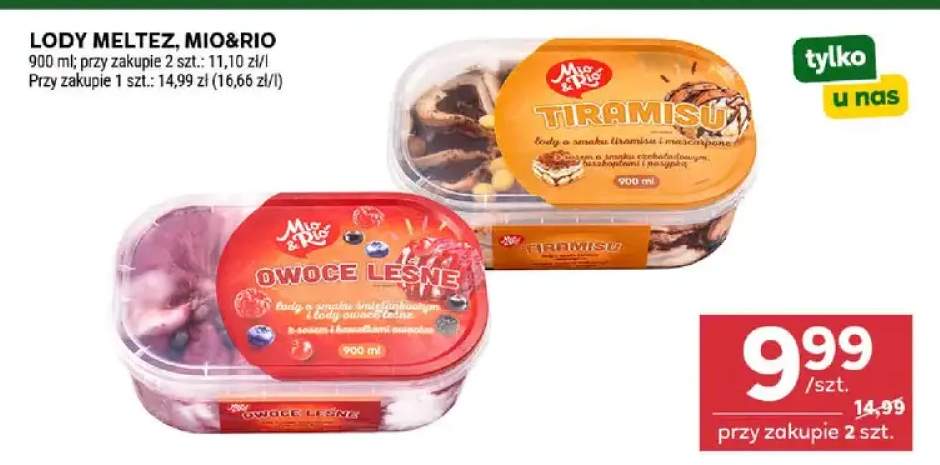 Lody Owoce Leśne Mio&Rio +1 wariant