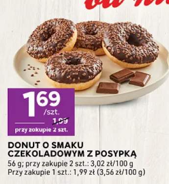 Donut o smaku czekoladowym z posypką