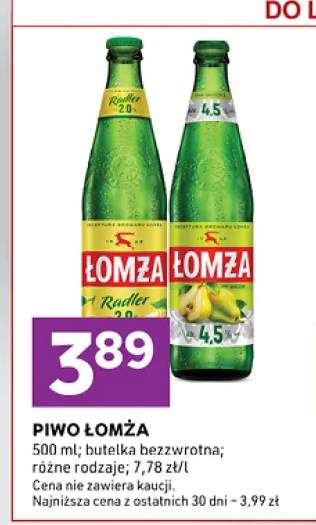 Piwo Łomża Radler 2,0% Cytryna +1 wariant