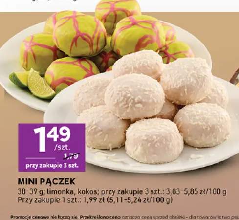 Mini pączek limonka +1 wariant