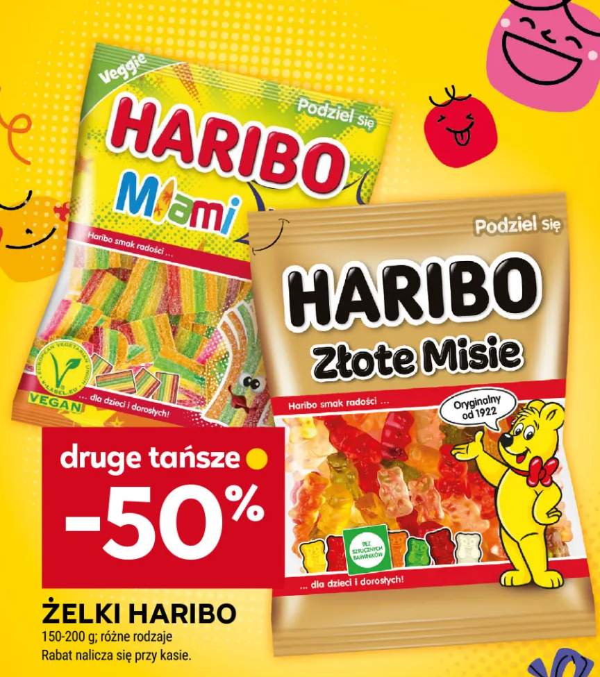 Żelki Haribo Złote Misie +1 wariant