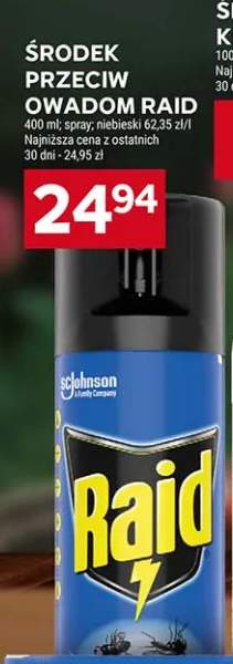 Środek przeciw owadom Raid spray