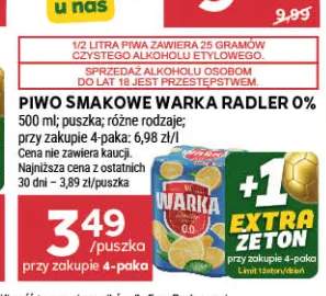 Piwo bezalkoholowe Warka Radler
