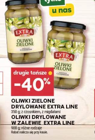 Oliwki zielone drylowane Extra Line z czosnkiem +2 warianty