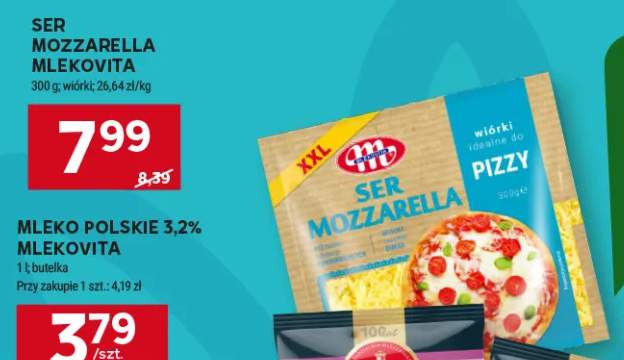 Ser Mozzarella wiórki Mlekovita