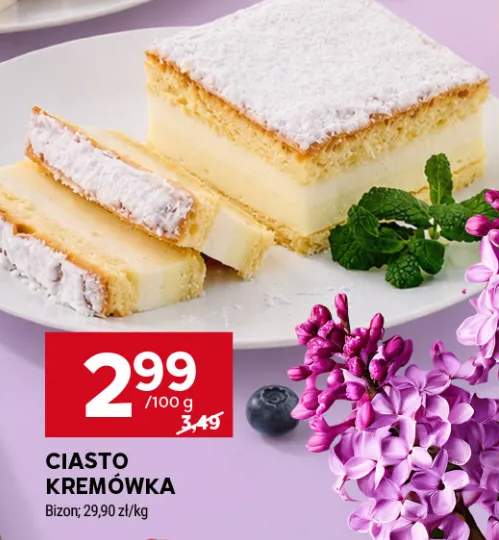 Ciasto kremówka Bizon