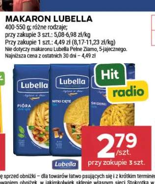 Makaron pióra Lubella +1 wariant