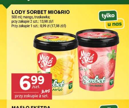 Lody sorbet mango Mio&Rio +1 wariant