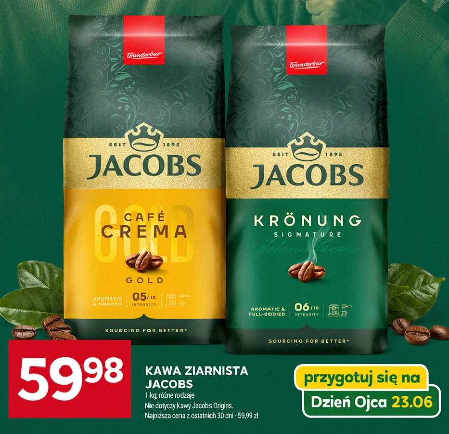 Kawa ziarnista Jacobs Café Crema Gold +1 wariant