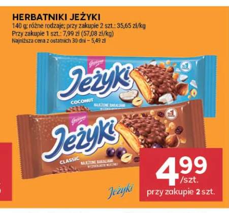 Herbatniki Jeżyki Coconut +1 wariant