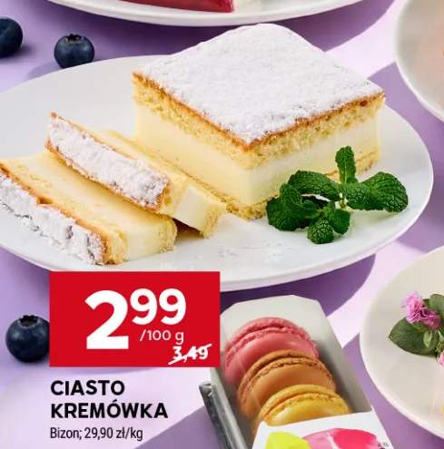 Ciasto kremówka Bizon