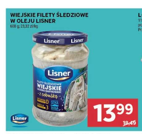 Wiejskie filety śledziowe w oleju Lisner