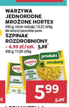 Warzywa jednorodne mrożone Hortex +1 wariant