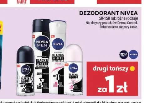 Dezodorant męski w kulce Nivea Men Black & White Invisible +2 warianty