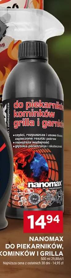 Preparat do czyszczenia piekarników kominków i grilla Nanomax
