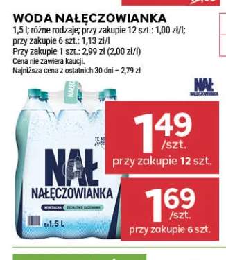 Woda mineralna niegazowana Nałęczowianka +1 wariant