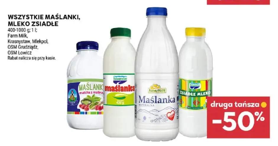 Maślanka truskawkowa Krasnystaw +4 warianty