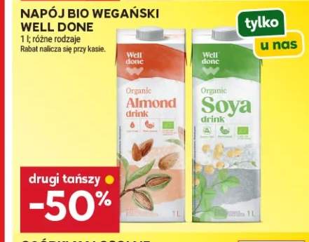Napój bio wegański migdałowy Well Done +1 wariant