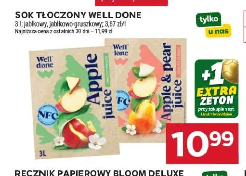 Sok tłoczony jabłkowy Well Done +1 wariant