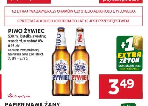 Piwo bezalkoholowe Żywiec Standard +1 wariant