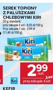Serek topiony z paluszkami chlebowymi Kiri