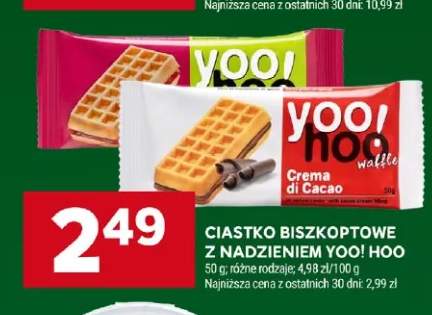 Ciastko biszkoptowe z nadzieniem Yoo! Hoo!