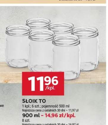 Słoik TO 500 ml 6-pak +1 wariant