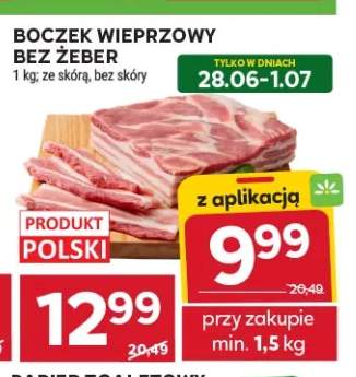 Boczek wieprzowy bez żeber ze skórą +1 wariant