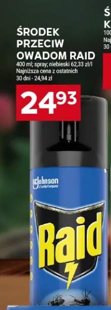 Środek przeciw owadom Raid spray