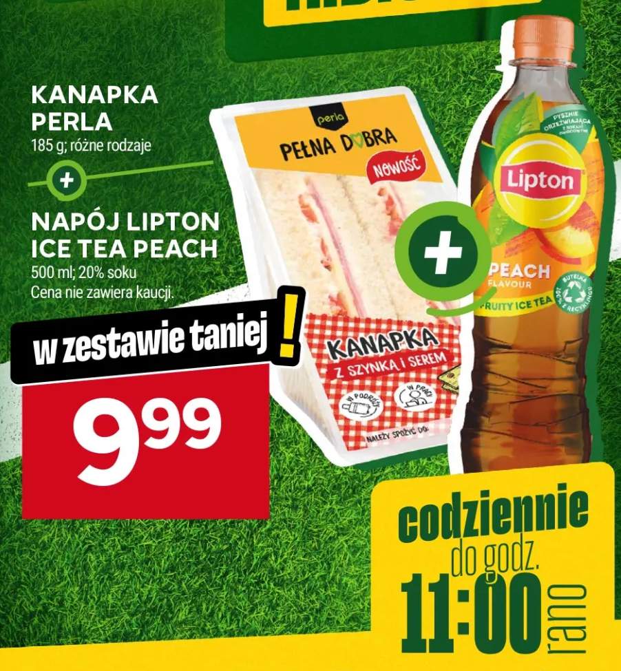 Zestaw kanapka Perla + napój Lipton Ice Tea Peach