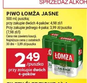 Piwo Łomża Jasne 4-pak