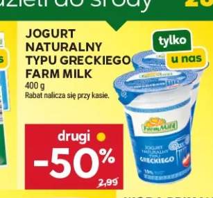 Jogurt naturalny typu greckiego Farm Milk
