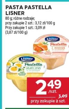 Pasta Pastella Lisner z łososiem +1 wariant