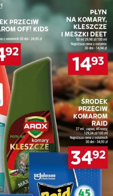 Płyn na komary kleszcze i meszki Deet Arox