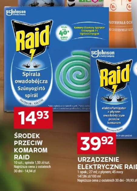 Środek przeciw komarom Raid spirala