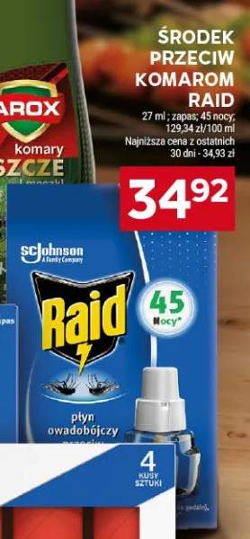 Środek przeciw komarom Raid płyn