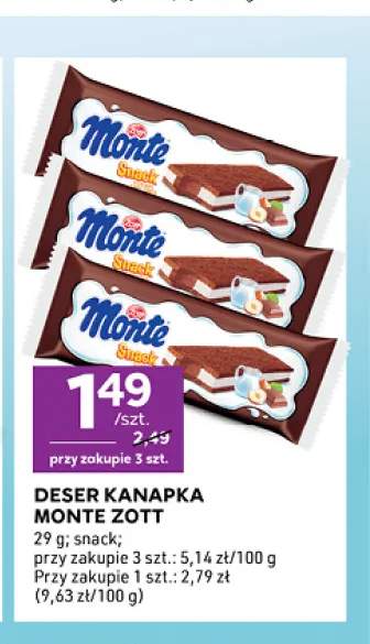Deser kanapka Monte Zott