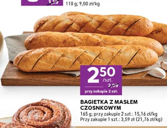 Bagietka z masłem czosnkowym