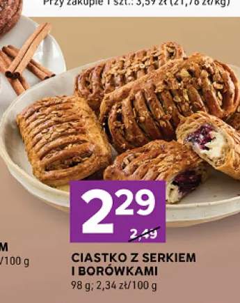 Ciastko z serkiem i borówkami